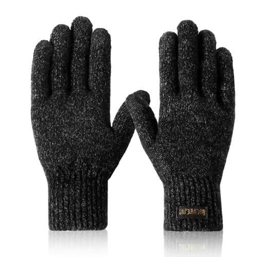 HeySocks Handschuhe Herren Winter - Winterhandschuhe Warm Gloves Thermo Strickhandschuhe für Fahrrad Laufen Outdoor von HeySocks