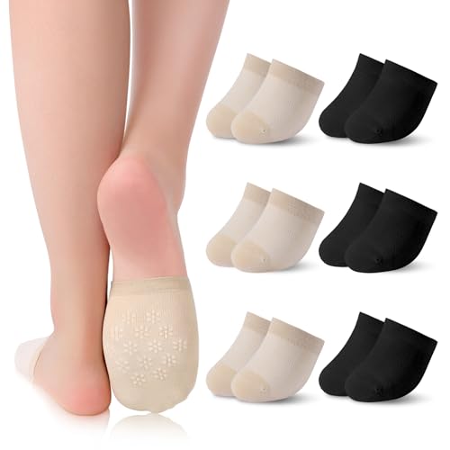 HeySocks Füßlinge Damen 3/6 Paar Unsichtbare Halbsocken mit Silikonpad Rutschfest Vorfußsocken für Ballerinas Pumps von HeySocks