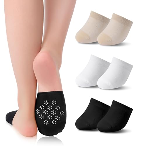 HeySocks Füßlinge Damen 3/6 Paar Unsichtbare Halbsocken mit Silikonpad Rutschfest Vorfußsocken für Ballerinas Pumps von HeySocks