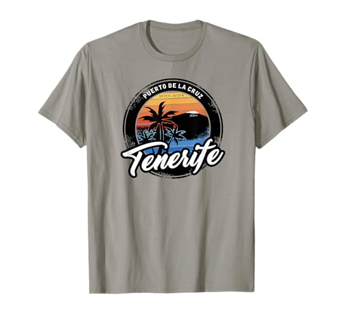 HeyTeneriffa - Herren Urlaubs-T-Shirt mit Kurzarm, Grau, S (Klein) von HeyTeneriffa