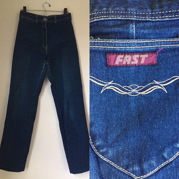 Vintage 70Er/80Er Fast Blue Jeans - Medium von HeyTokyoVintage