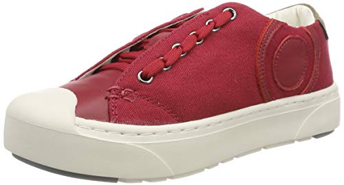 heybrid Damen Sneaker mit Patch Schnürhalbschuh, Weinrot, 36 EU von Heybrid