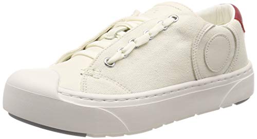 heybrid Damen Sneaker mit Patch Schnürhalbschuh, Naturfarben, 36 EU von Heybrid