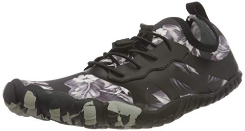 heybrid Unisex Sidney Wassersportschuh, Schwarz mit Grauem Blumen-Muster, 37 EU von Heybrid