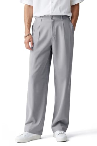 Heyfanee Chinohose Herren Stretch Baggy Hose Männer Anzughose Weite Elegant Leicht Lang 30W30L von Heyfanee