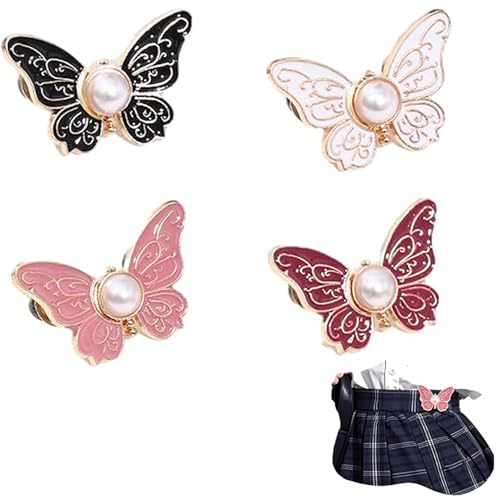 Detachable Butterfly Clips, Butterfly Waist Cinching Button, Reusable PantWaist Tightener, Buttons Pins for Loose Jeans (All) von Heyhaho