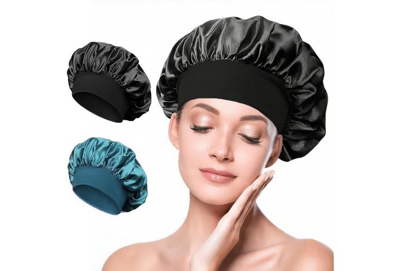 Heyork Duschhaube 2 Stück Haarhaube Bonnet Verstellbarem Schlafhaube für Damen Herren von Heyork