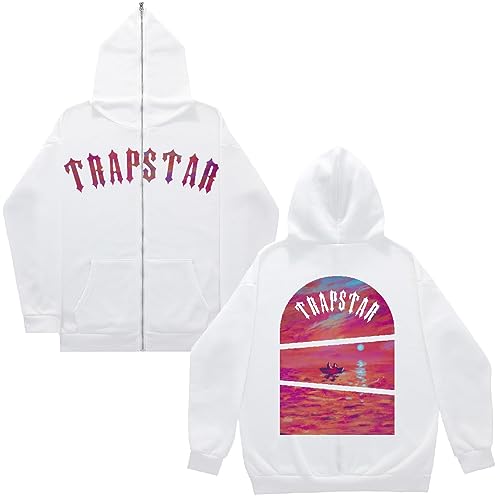 Heypres Trapstar Hoodie Herren Trapstar Kapuzenpullover London Jacke Herbst Winter Zip Hooded Unisex Tracksuit Leichte Sportswear von Heypres