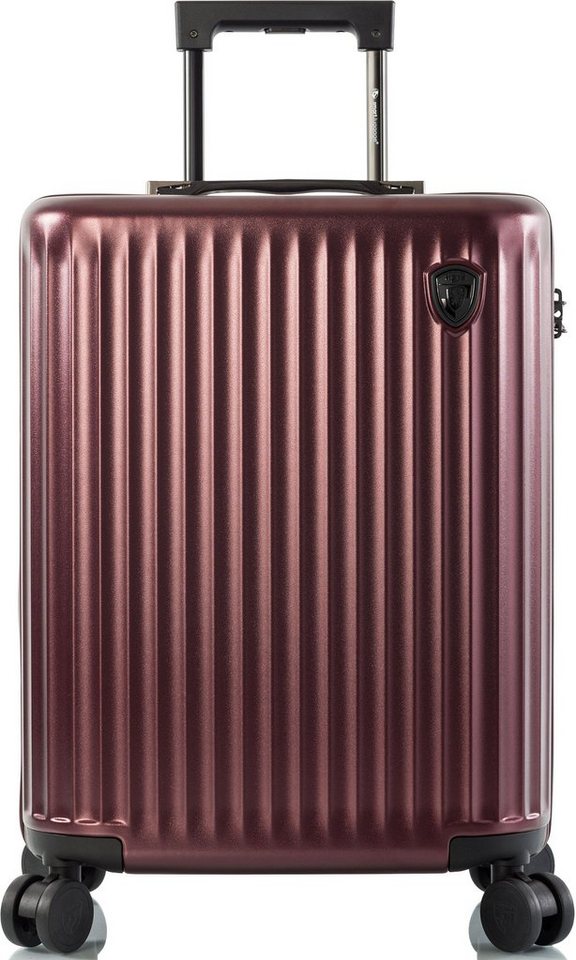 Heys Hartschalen-Trolley Smart Luggage®, 53 cm, Burgund, 4 Rollen, Handgepäck vollständig venetztes High-End-Gepäck mit App-Funktion von Heys