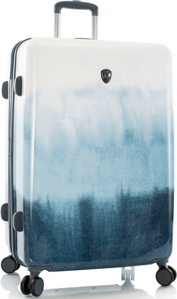 Heys Hartschalen-Trolley Tie-Dye blau, 76 cm, 4 Rollen, Reisegepäck Koffer groß Reisekoffer TSA Schloss Volumenerweiterung von Heys