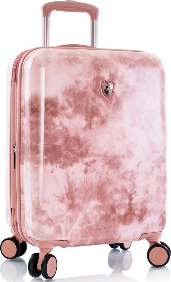 Heys Hartschalen-Trolley Tie-Dye pink, 53 cm, 4 Rollen, Hartschalen-Koffer Handgepäck-Koffer TSA Schloss Volumenerweiterung von Heys