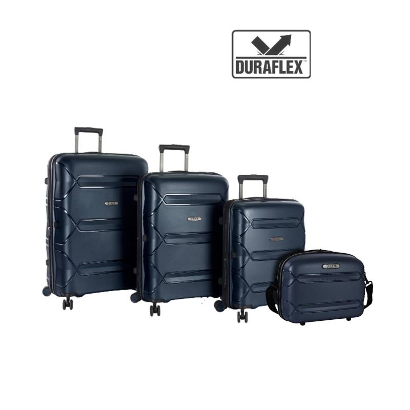 Heys - Heys HEYS Milos 4tlg. Kofferset (BC/S/M/L) erweiterbar - Navy Koffer24 von Heys