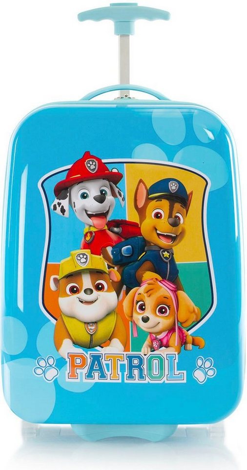 Heys Kinderkoffer Paw Patrol hellblau, 46 cm, 2 Rollen, Kindertrolley Handgepäck-Koffer mit Quick-Release-Trolley-Griffsystem von Heys