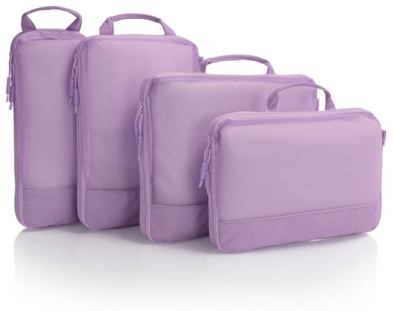 Heys Kofferorganizer Ecotex Compression Packing Cube (Set, 4-tlg), komprimierbare Packwürfel, Packtaschen, Organizer für Koffer von Heys