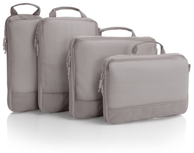 Heys Kofferorganizer "Ecotex Compression Packing Cube", (Set, 4 tlg.), komprimierbare Packwürfel, Packtaschen, Organizer für Koffer von Heys