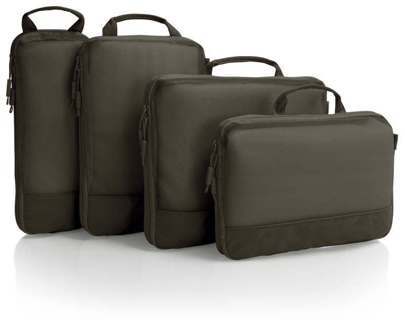 Heys Kofferorganizer "Ecotex Compression Packing Cube", (Set, 4 tlg.), komprimierbare Packwürfel, Packtaschen, Organizer für Koffer von Heys