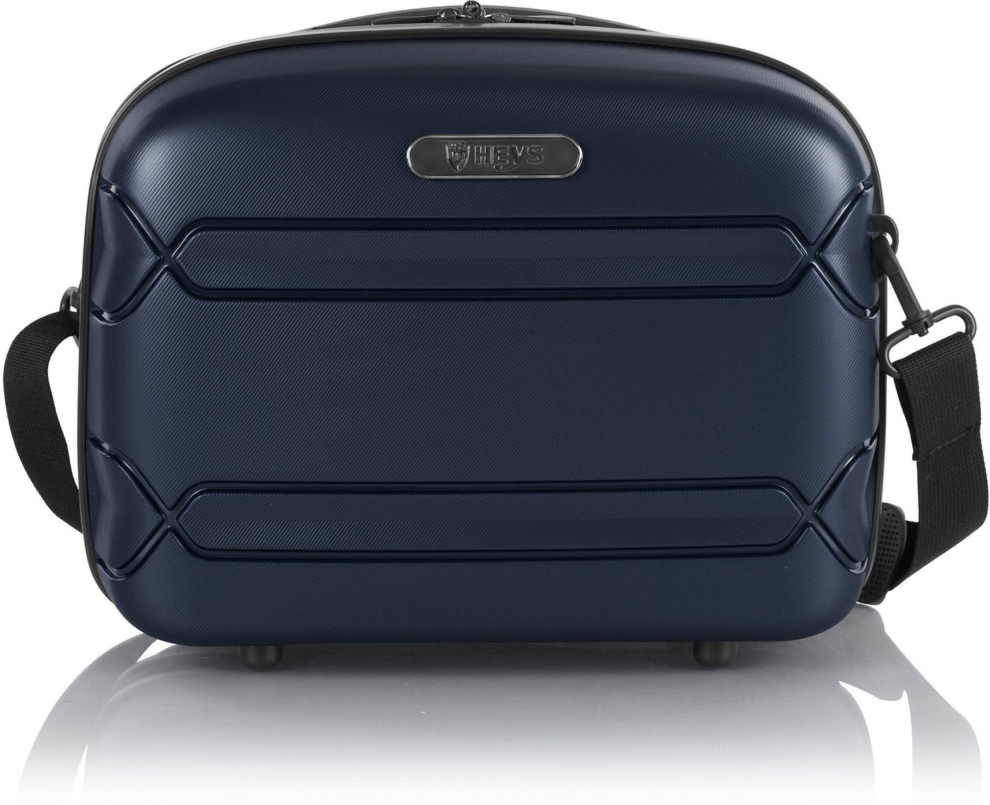 Heys Kosmetikkoffer Milos, navy blau, Beautycase Schminkkoffer mit Trolley-Aufsteck-System von Heys