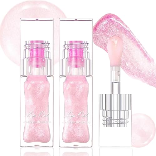 Magic Color Changing Moisturizing Lip Glow Oil, Plumping Shimmer Liquid Lipstick, Hydrating Jelly Lip Gloss Lip Balm, Glitter Lip Tint Lip Glaze Fresh Texture Lip Oil von Heyzeibo