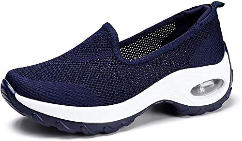 Hezeisoar Damen Sneaker Atmungsaktiv Mesh Turnschuhe Bequem Sportschuhe Freizeit Laufschuhe Leichte Schuhe von Hezeisoar