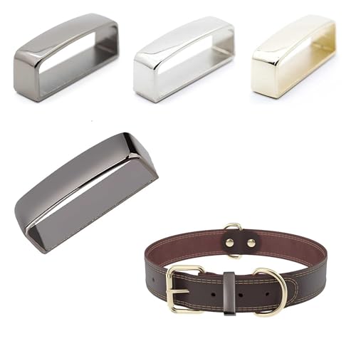 Hezhou 4 Stück Gürtelschlaufe Keeper Gürtelschlaufenhalter Rucksackgurthalter Gürtelzubehör aus Legierung Legierung Rechteckhalter Halteband Für 35-39 mm Breite Gürtelschlaufen (vierfarbig, L) von Hezhou
