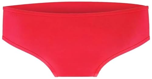 Frauen Wasserdichte Schwimmhöschen Damen Badehose, Silikon Bikini Unterwäsche, Hochelastische Aus Silikon Shorts Auslaufsichere Höschen (Color : Red, Size : one size) von Hfnnhl