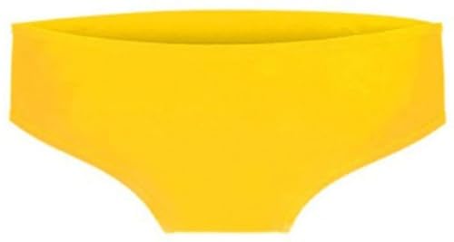 Frauen Wasserdichte Schwimmhöschen Damen Badehose, Silikon Bikini Unterwäsche, Hochelastische Aus Silikon Shorts Auslaufsichere Höschen (Color : Yellow, Size : one size) von Hfnnhl