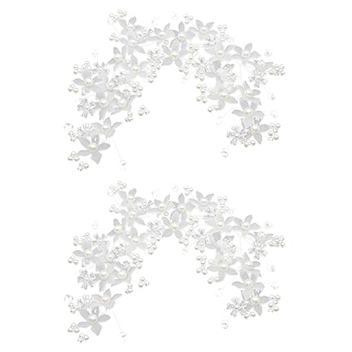 Hfourhnik 2X Handgemachte Brautjungfer Hochzeit Kopfschmuck Weiße Perlen Kopfschmuck Kopfschmuck Perle Braut Haarschmuck Kristall Braut Kopf Schmuck Hfourhnik 2X Handgemachte Brautjungfer Hochzeit Kopfschmuck Weiße Perlen Kopfschmuck Kopfschmuck Perle Braut Haarschmuck Kristall Braut Kopf Schmuck von Hfourhnik