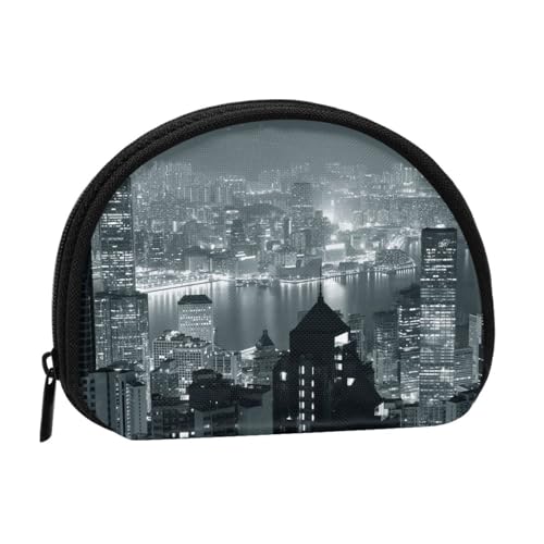 Aerial Night of View Hong Kong Mini Shell Coin Purse - Compact Zippered Wallet for Coins, Keys & Small Items Aerial Night of View Hong Kong Mini Shell Coin Purse - Compact Zippered Wallet for Coins, Keys & Small Items von Hgbbdyyjj