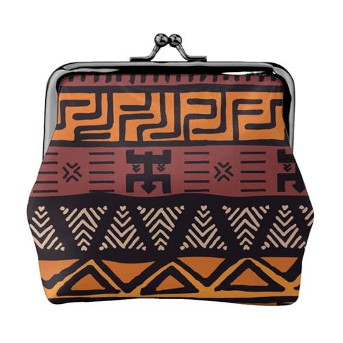 Afrikanisches Schlammtuch Tribal Personalisierte Unisex bedruckte Münzbörse – Premium Mikrofaser Leder Geldbörse mit Schnappverschluss von Hgbbdyyjj