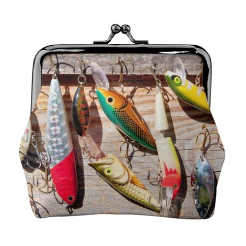 Angelköder Personalisierte Unisex bedruckte Münzgeldbörse – Premium Mikrofaser Leder Geldbörse mit Schnappverschluss von Hgbbdyyjj