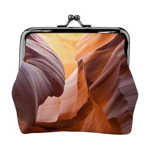 Antelope Canyon Personalisierte Unisex bedruckte Münzgeldbörse – Premium Mikrofaser Leder Geldbörse mit Schnappverschluss von Hgbbdyyjj