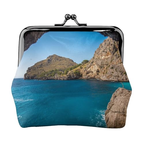 Arch in Mallorca Spanien Personalisierte Unisex Bedruckte Münzbörse - Premium Mikrofaser Leder Geldbörse mit Schnappverschluss von Hgbbdyyjj