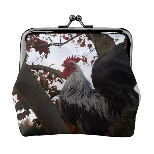 Backyard Chickens Personalisierte Unisex Bedruckte Münzgeldbörse – Premium Mikrofaser Leder Geldbörse mit Schnappverschluss von Hgbbdyyjj