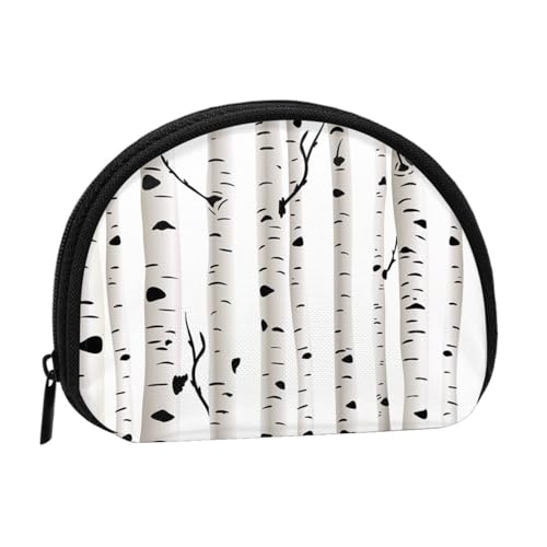 Birke Tree Mini Shell Coin Purse - Compact Zippered Wallet for Coins, Keys & Small Items Birke Tree Mini Shell Coin Purse - Compact Zippered Wallet for Coins, Keys & Small Items von Hgbbdyyjj