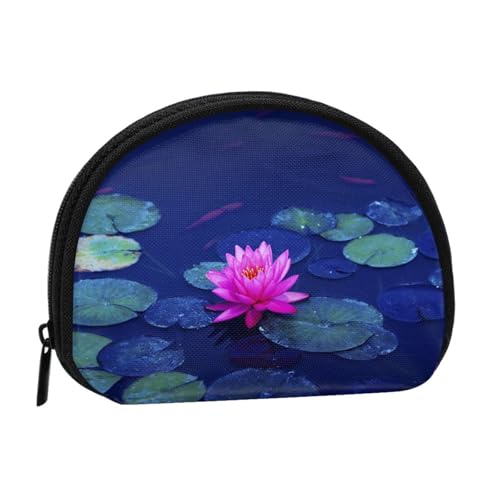 Bright Lotus Mini Shell Münzbörse – kompakte Geldbörse mit Reißverschluss für Münzen, Schlüssel und kleine Gegenstände von Hgbbdyyjj