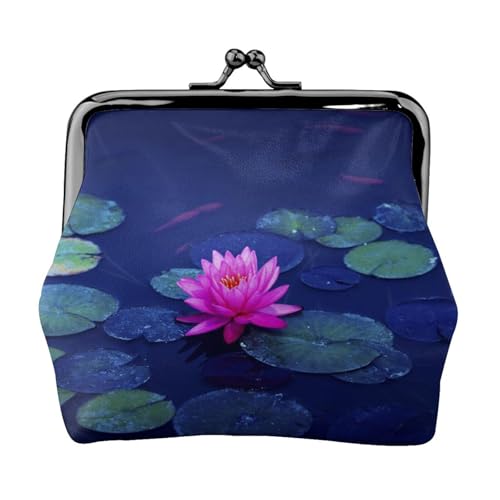 Bright Lotus Personalisierte Unisex Bedruckte Münzbörse - Premium Mikrofaser Leder Geldbörse mit Schnappverschluss von Hgbbdyyjj