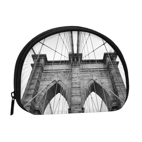 Brooklyn Bridge Mini Shell Münzbörse – kompakte Geldbörse mit Reißverschluss für Münzen, Schlüssel und kleine Gegenstände von Hgbbdyyjj