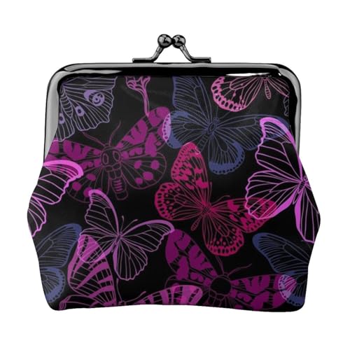Butterfly Personalisierte Unisex Bedruckte Münzbörse - Premium Mikrofaser Leder Geldbörse mit Schnappverschluss von Hgbbdyyjj