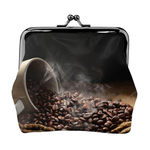 Coffee Beans Personalisierte Unisex Bedruckte Münzbörse - Premium Mikrofaser Leder Geldbörse mit Schnappverschluss von Hgbbdyyjj