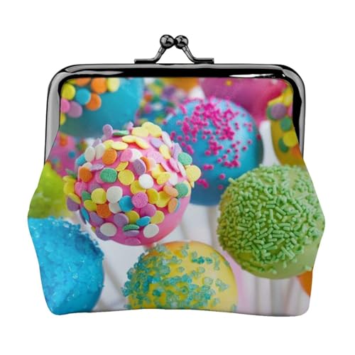 Colorful Candy Personalisierte Unisex bedruckte Münzgeldbörse – Premium-Mikrofaser-Leder-Geldbörse mit Schnappverschluss von Hgbbdyyjj
