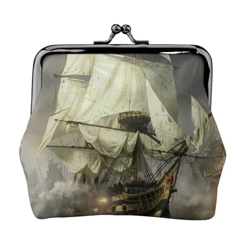 Coole Kreuzfahrtschiff-Personalisierte Unisex bedruckte Münzgeldbörse – Premium Mikrofaser Leder Geldbörse mit Schnappverschluss von Hgbbdyyjj