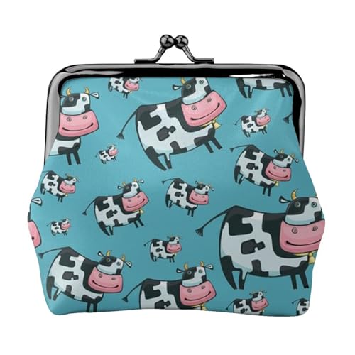 Cow Personalisierte Unisex bedruckte Münzgeldbörse – Premium Mikrofaser Leder Geldbörse mit Schnappverschluss von Hgbbdyyjj