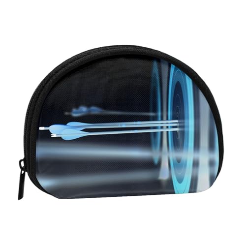 Darts Pfeile Mini Shell Münzgeldbörse – kompakte Geldbörse mit Reißverschluss für Münzen, Schlüssel und kleine Gegenstände von Hgbbdyyjj