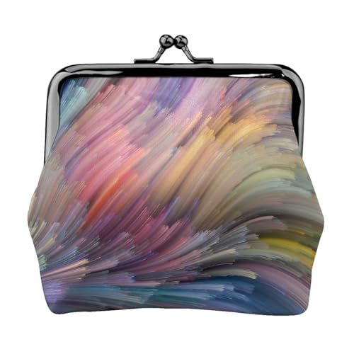 Dream Colorful Personalisierte Unisex bedruckte Münzgeldbörse – Premium-Mikrofaser-Leder Geldbörse mit Schnappverschluss von Hgbbdyyjj
