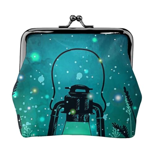 Fireflies and Lantern Personalisierte Unisex Bedruckte Münzbörse - Premium Mikrofaser Leder Geldbörse mit Schnappverschluss von Hgbbdyyjj