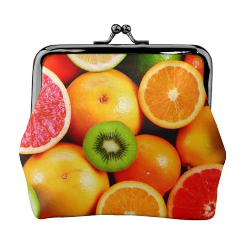 Fresh Fruit Personalisierte Unisex bedruckte Münzbörse – Premium Mikrofaser Leder Geldbörse mit Schnappverschluss von Hgbbdyyjj