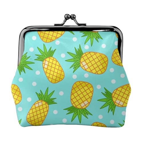 Fresh Pineapple Personalisierte Unisex Bedruckte Münzgeldbörse – Premium Mikrofaser Leder Geldbörse mit Schnappverschluss von Hgbbdyyjj