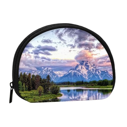Grand Teton National Park Mini Shell Coin Purse - Compact Zippered Wallet for Coins, Keys & Small Items von Hgbbdyyjj