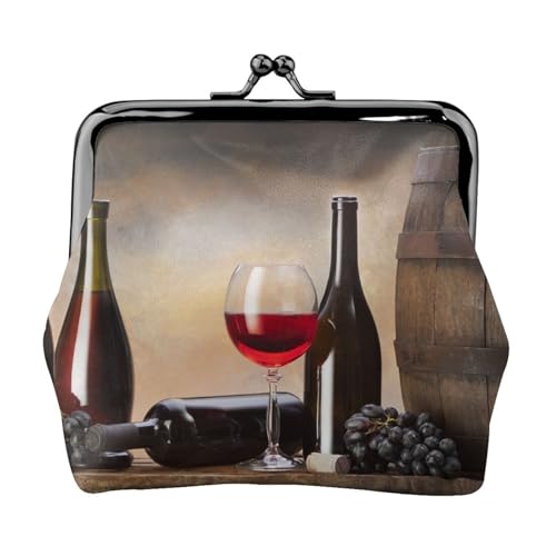 Grape Wine Personalisierte Unisex Bedruckte Münzbörse – Premium Mikrofaser Leder Geldbörse mit Schnappverschluss von Hgbbdyyjj