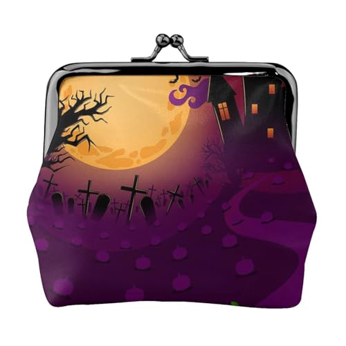 Happy Halloween Personalisierte Unisex Bedruckte Münzbörse - Premium Mikrofaser Leder Geldbörse mit Schnappverschluss von Hgbbdyyjj